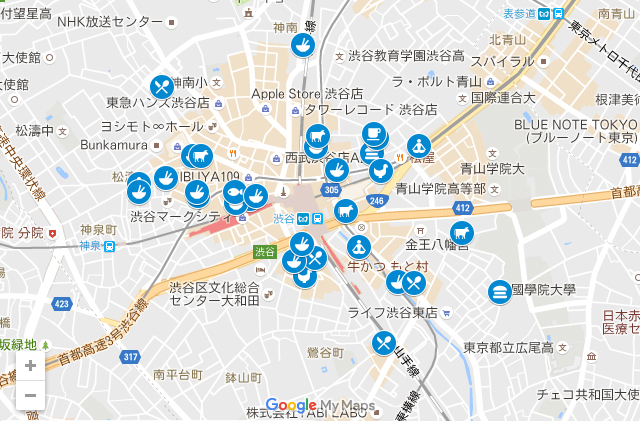 渋谷ランチマップ